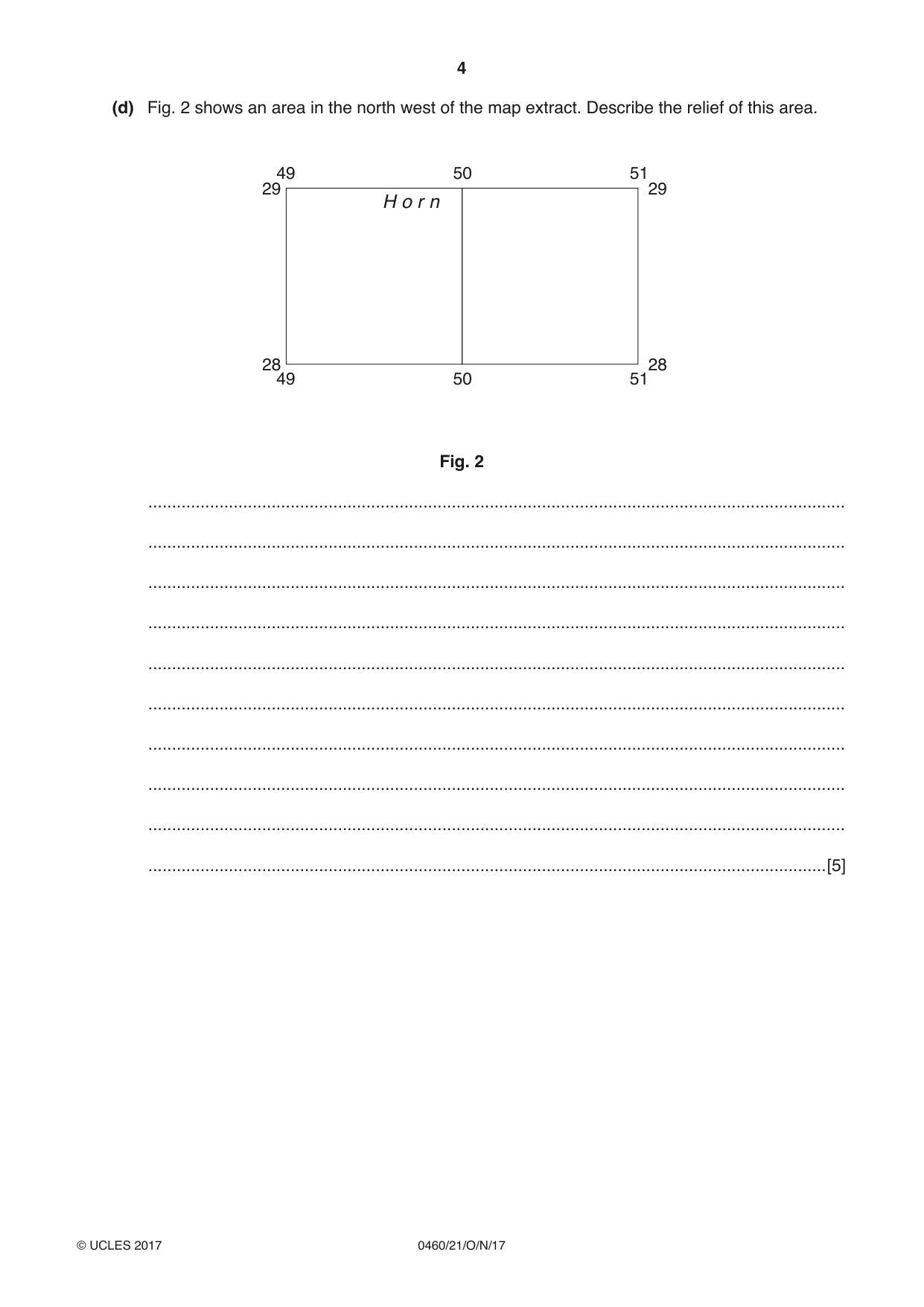 Cambridge IGCSE Geography 0460 2017 Oct/Nov Paper 2 · Variant 1 question paper, page 4 of 20