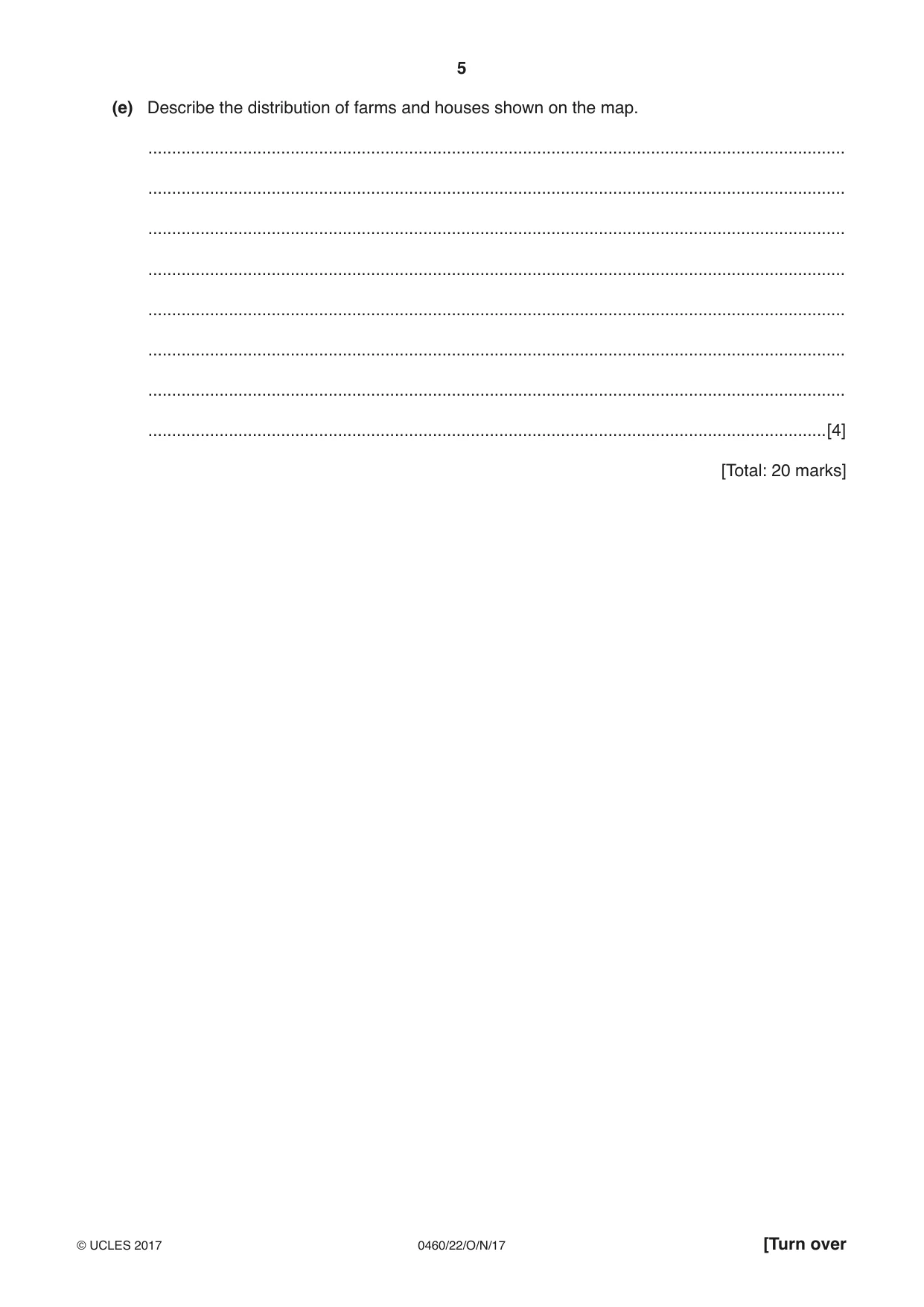Cambridge IGCSE Geography 0460 2017 Oct/Nov Paper 2 · Variant 2 question paper, page 5 of 20
