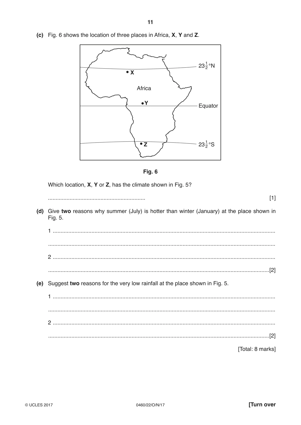 Cambridge IGCSE Geography 0460 2017 Oct/Nov Paper 2 · Variant 2 question paper, page 11 of 20