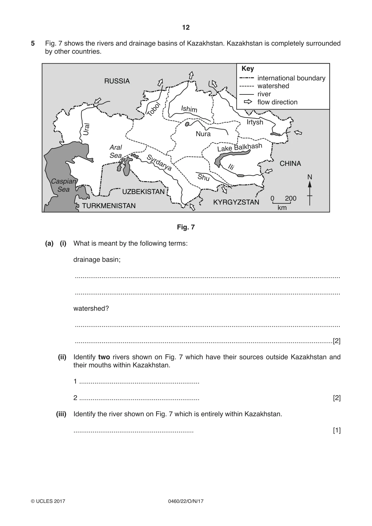 Cambridge IGCSE Geography 0460 2017 Oct/Nov Paper 2 · Variant 2 question paper, page 12 of 20