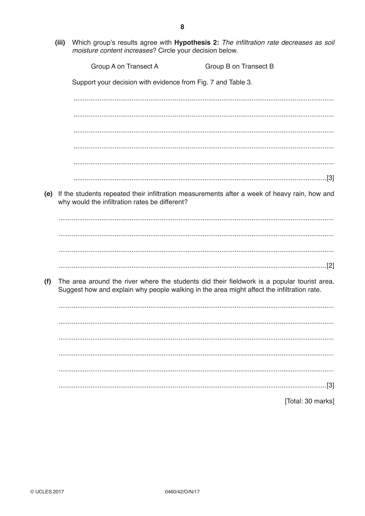 Cambridge IGCSE Geography 0460 2017 Oct/Nov Paper 4 · Variant 2 question paper, page 8 of 20