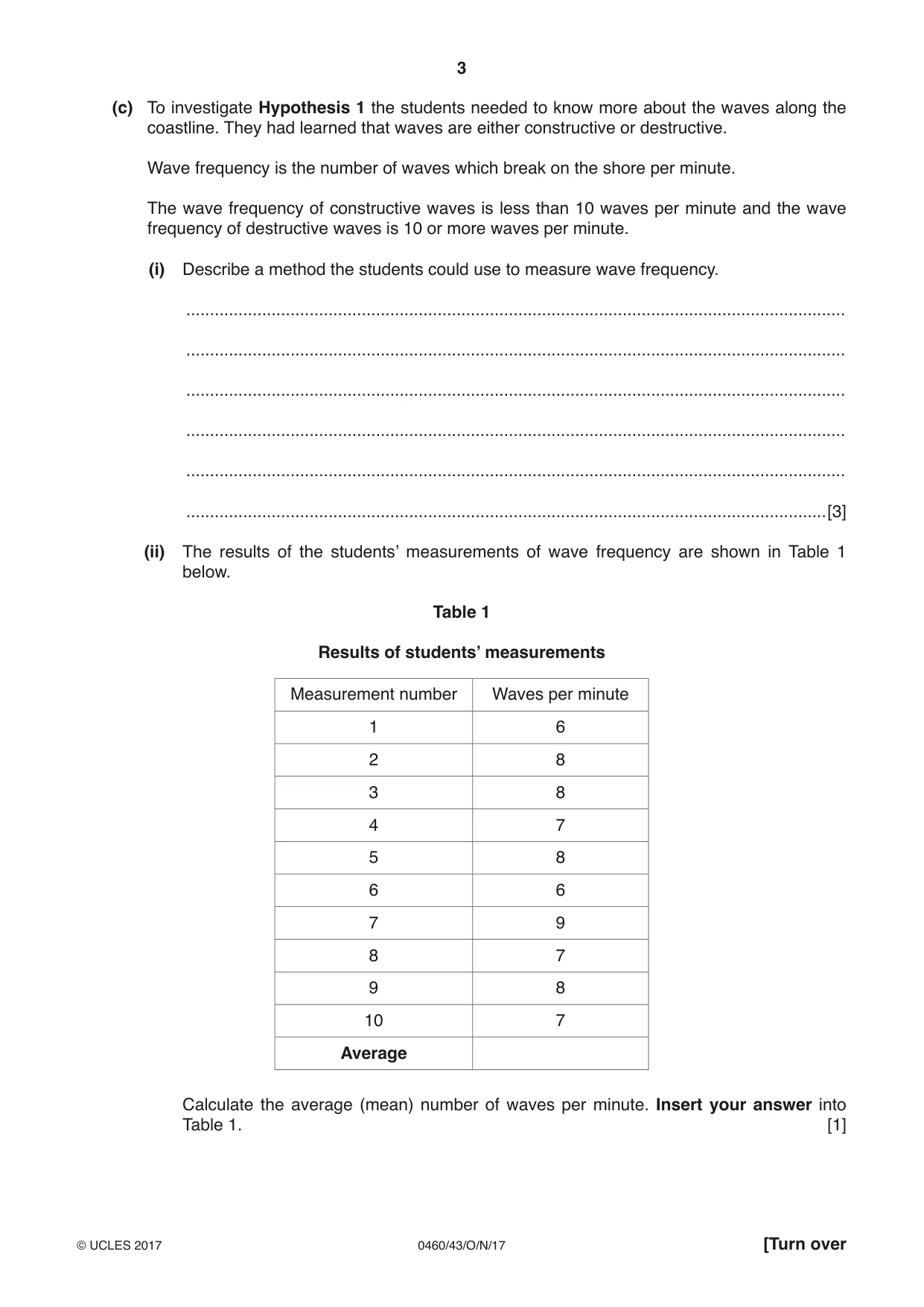 Cambridge IGCSE Geography 0460 2017 Oct/Nov Paper 4 · Variant 3 question paper, page 3 of 20