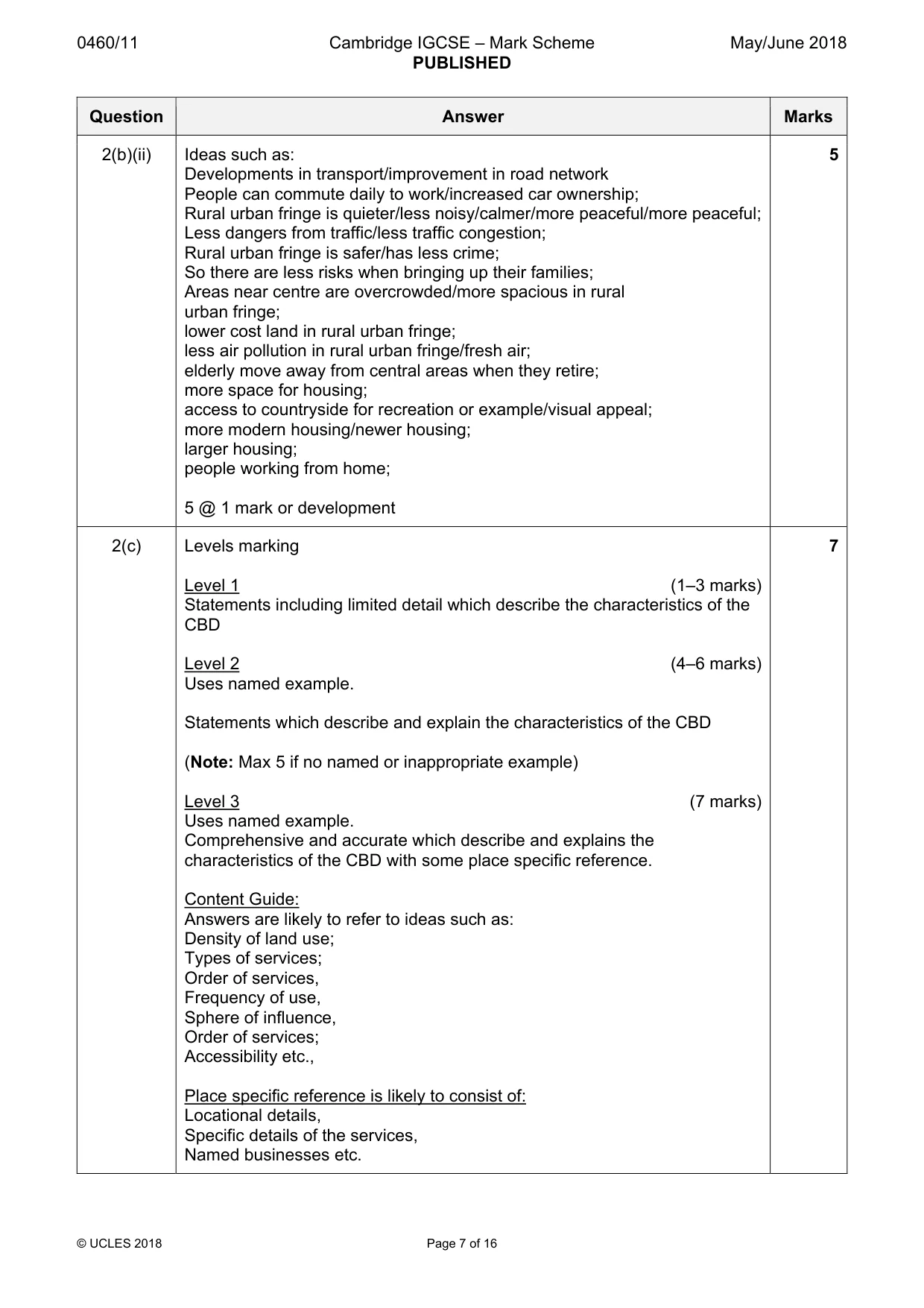 Mark scheme, page 7 of 16
