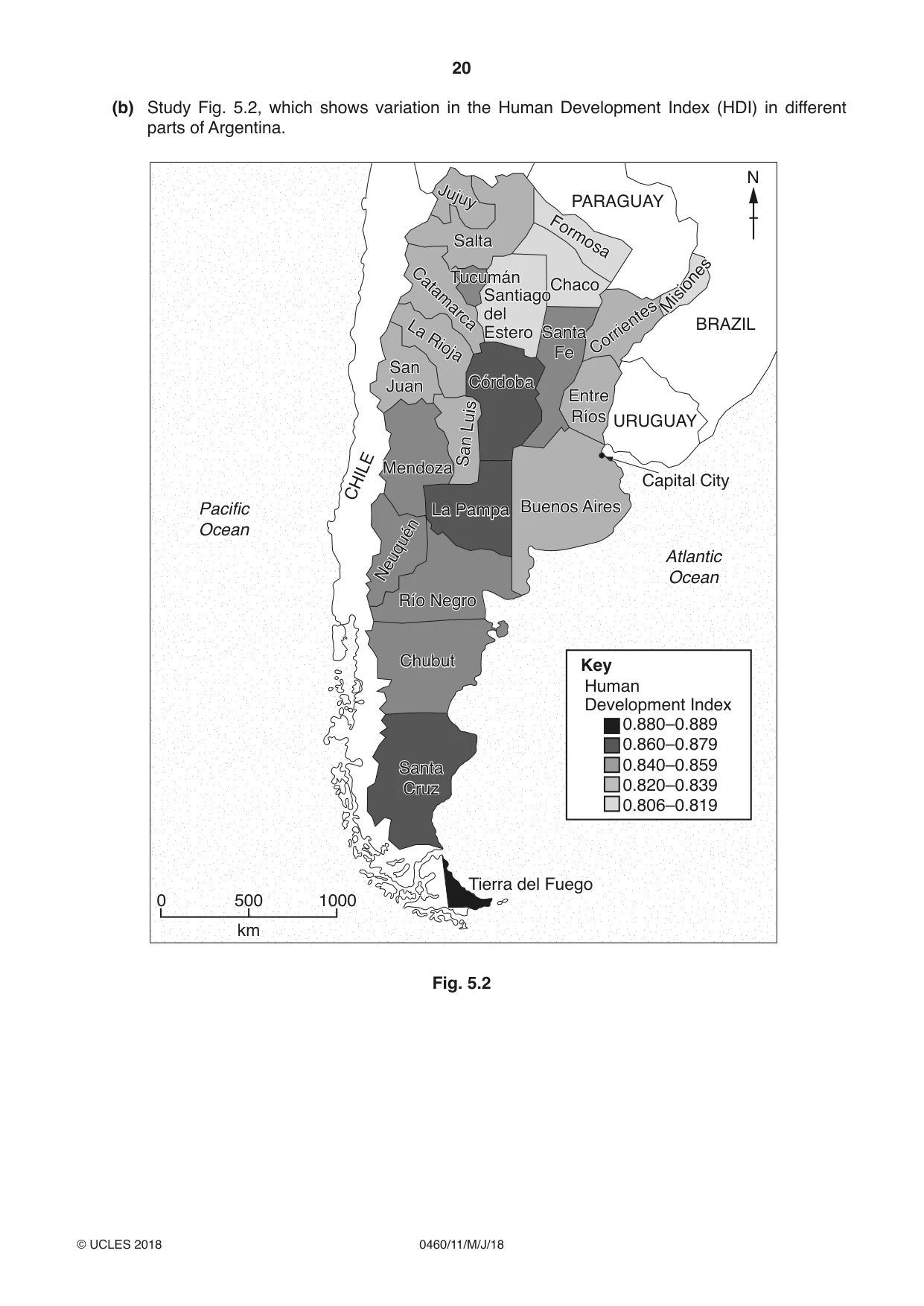 Cambridge IGCSE Geography 0460 2018 May/June Paper 1 · Variant 1 question paper, page 20 of 28