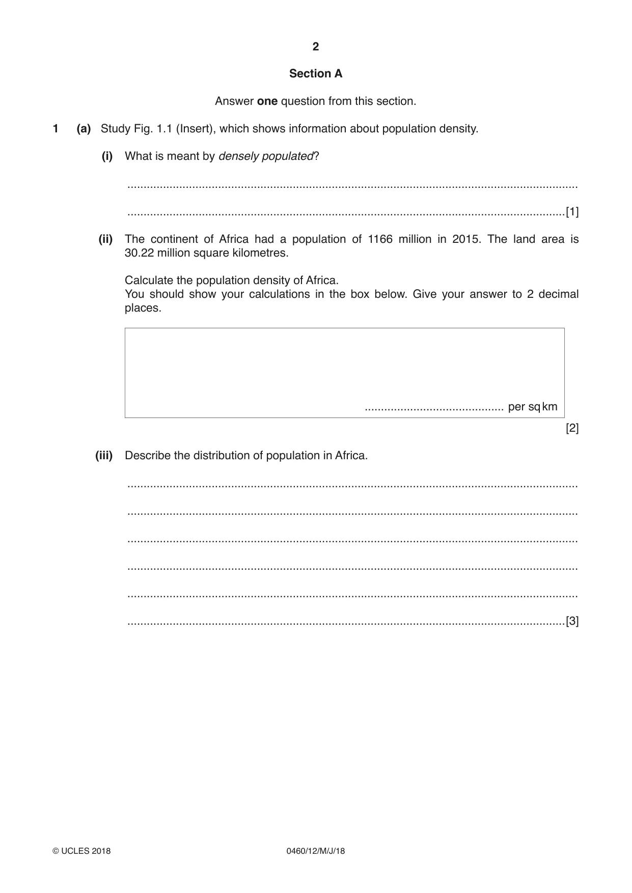 Cambridge IGCSE Geography 0460 2018 May/June Paper 1 · Variant 2 question paper, page 2 of 32