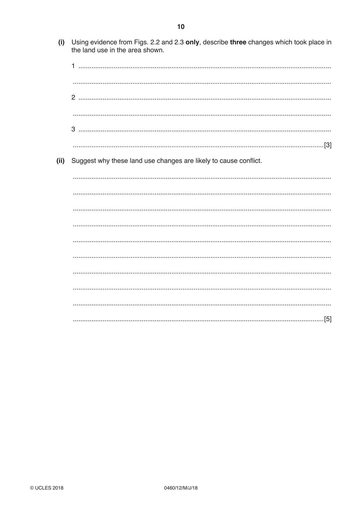 Cambridge IGCSE Geography 0460 2018 May/June Paper 1 · Variant 2 question paper, page 10 of 32
