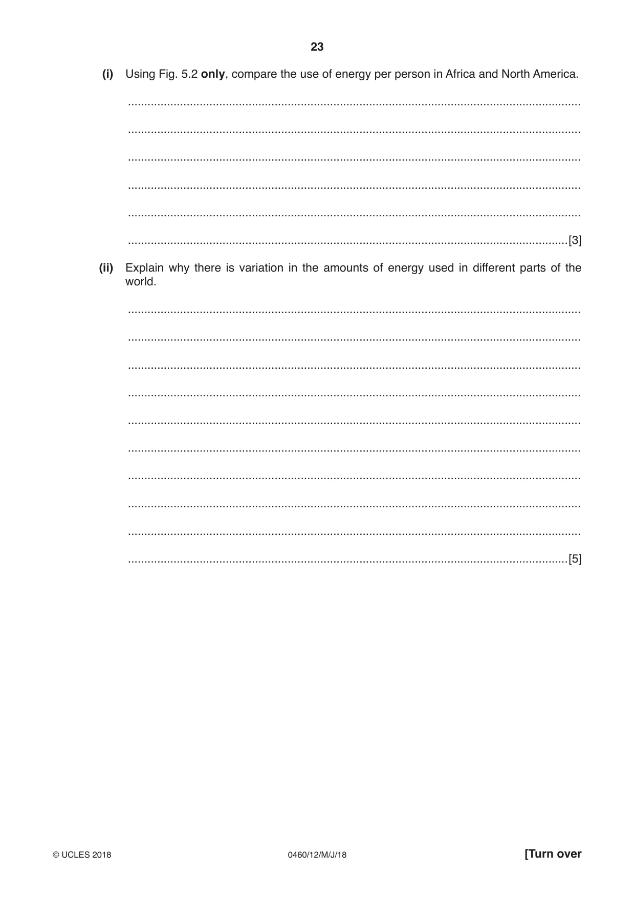 Cambridge IGCSE Geography 0460 2018 May/June Paper 1 · Variant 2 question paper, page 23 of 32