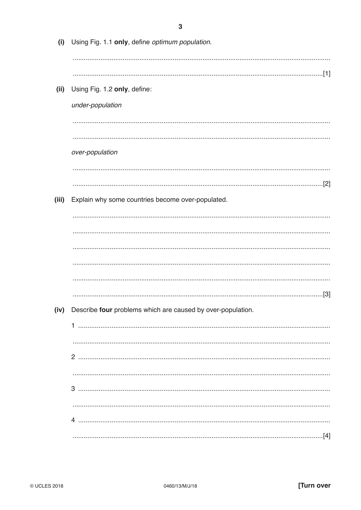 Cambridge IGCSE Geography 0460 2018 May/June Paper 1 · Variant 3 question paper, page 3 of 28
