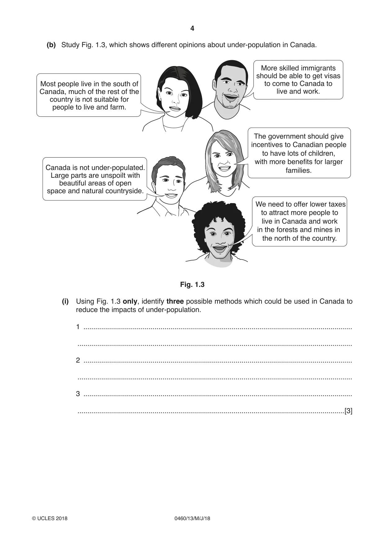 Cambridge IGCSE Geography 0460 2018 May/June Paper 1 · Variant 3 question paper, page 4 of 28