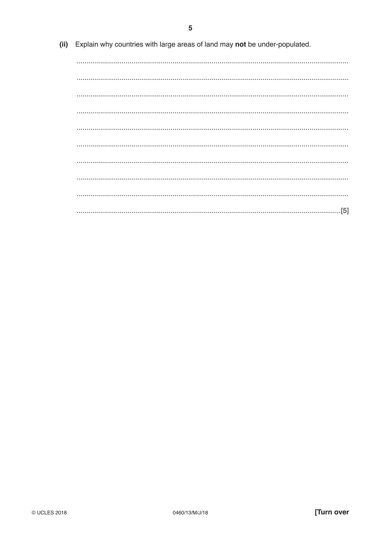 Cambridge IGCSE Geography 0460 2018 May/June Paper 1 · Variant 3 question paper, page 5 of 28
