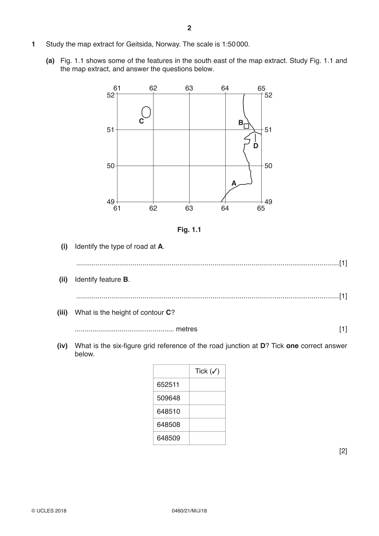 Cambridge IGCSE Geography 0460 2018 May/June Paper 2 · Variant 1 question paper, page 2 of 24
