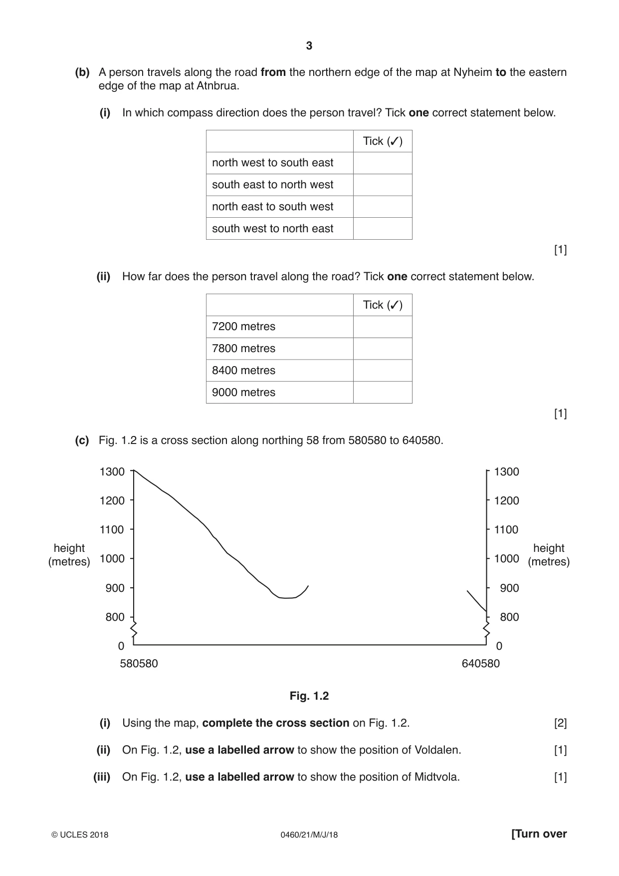 Cambridge IGCSE Geography 0460 2018 May/June Paper 2 · Variant 1 question paper, page 3 of 24