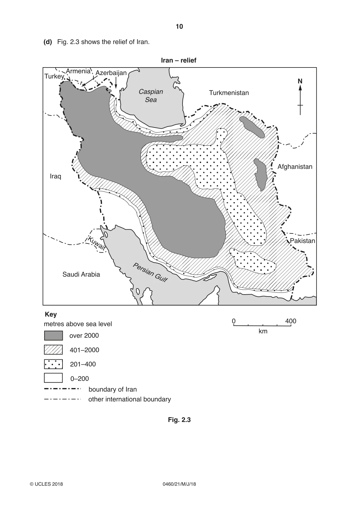Cambridge IGCSE Geography 0460 2018 May/June Paper 2 · Variant 1 question paper, page 10 of 24