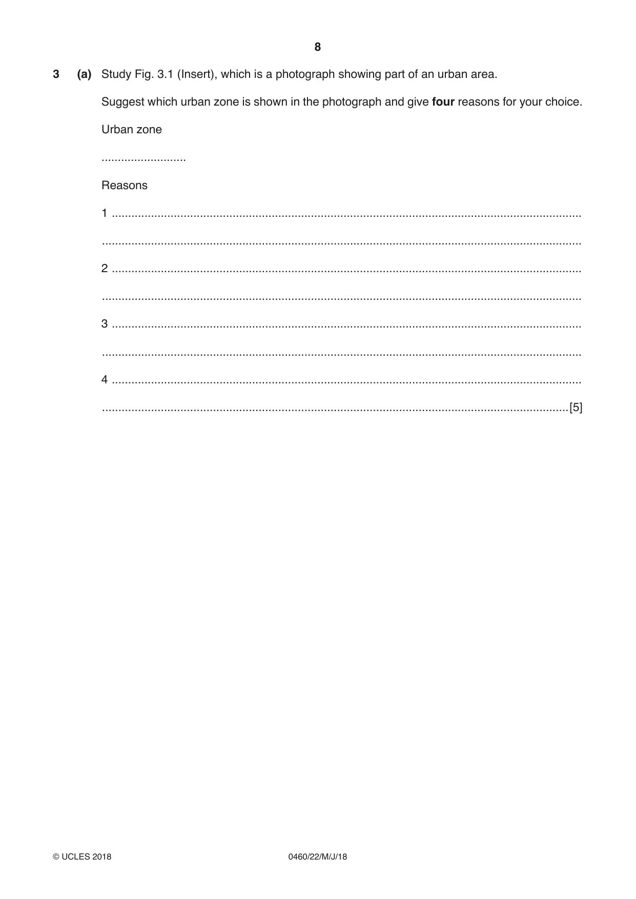 Cambridge IGCSE Geography 0460 2018 May/June Paper 2 · Variant 2 question paper, page 8 of 20