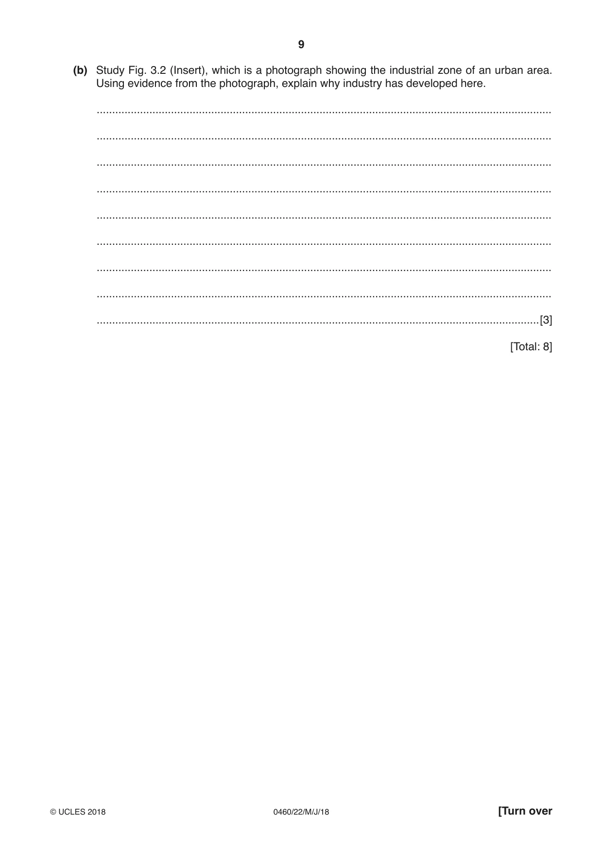 Cambridge IGCSE Geography 0460 2018 May/June Paper 2 · Variant 2 question paper, page 9 of 20