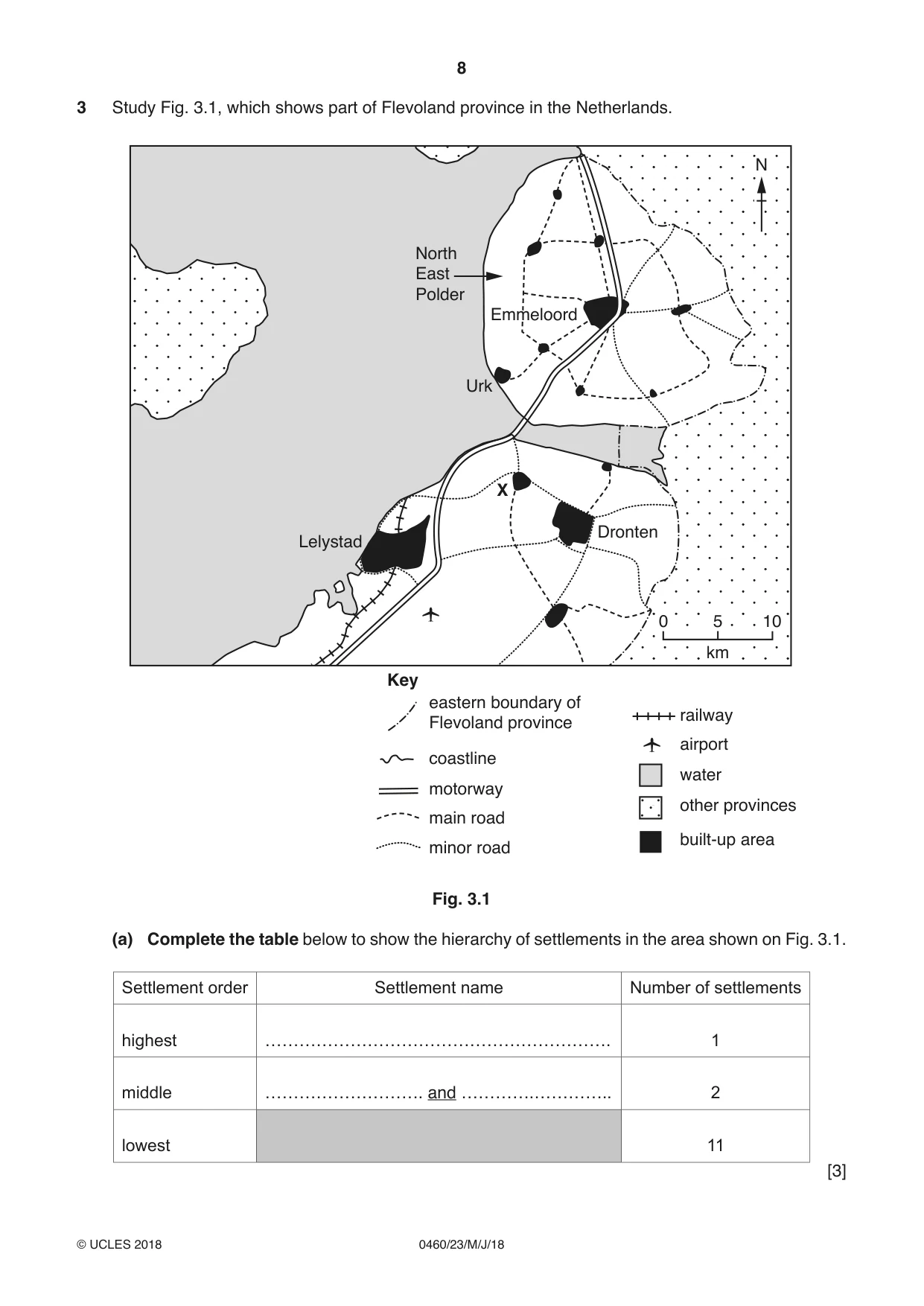 Cambridge IGCSE Geography 0460 2018 May/June Paper 2 · Variant 3 question paper, page 8 of 20