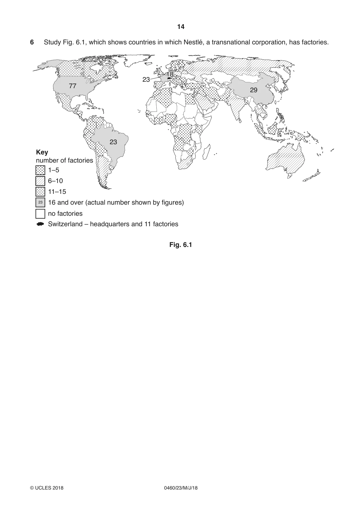 Cambridge IGCSE Geography 0460 2018 May/June Paper 2 · Variant 3 question paper, page 14 of 20