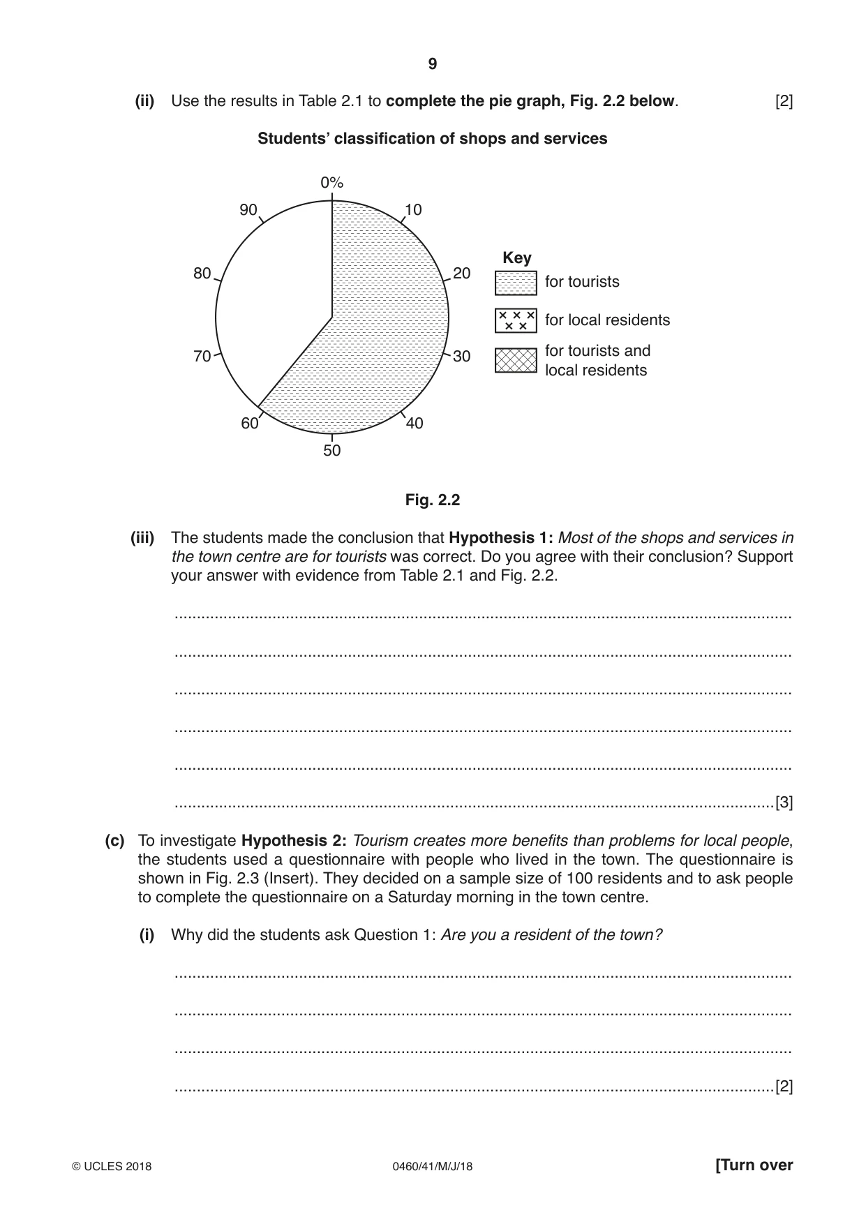 Cambridge IGCSE Geography 0460 2018 May/June Paper 4 · Variant 1 question paper, page 9 of 16