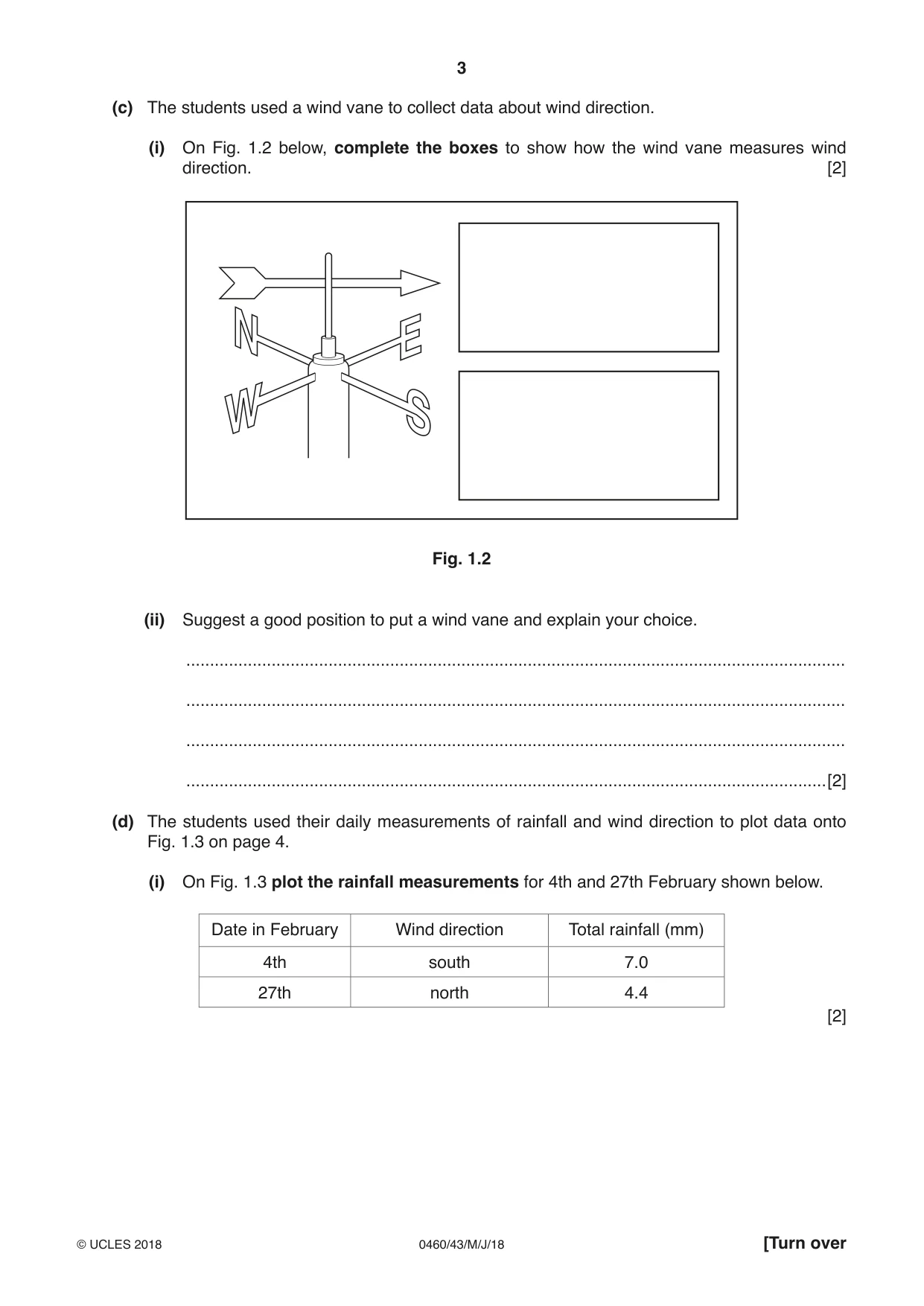 Cambridge IGCSE Geography 0460 2018 May/June Paper 4 · Variant 3 question paper, page 3 of 20