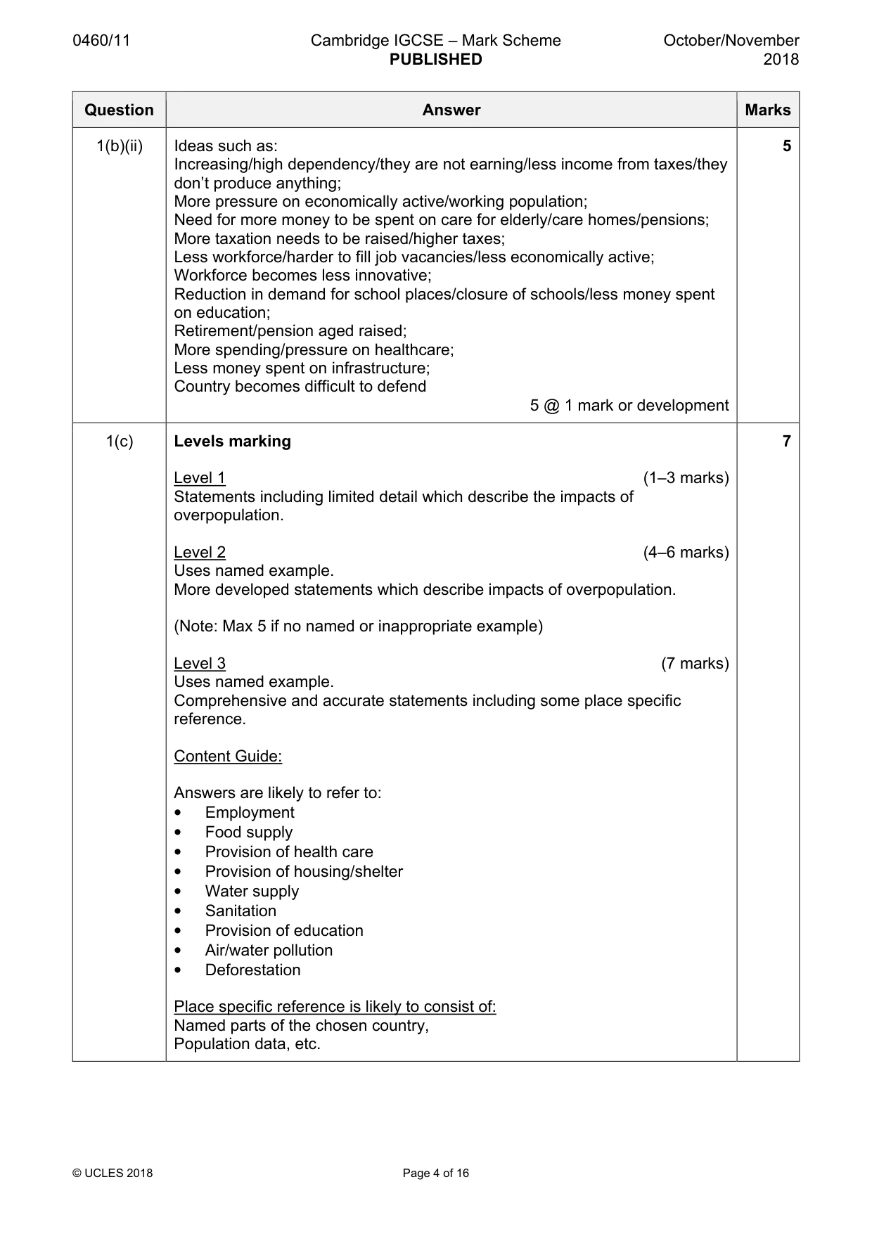 Mark scheme, page 4 of 16