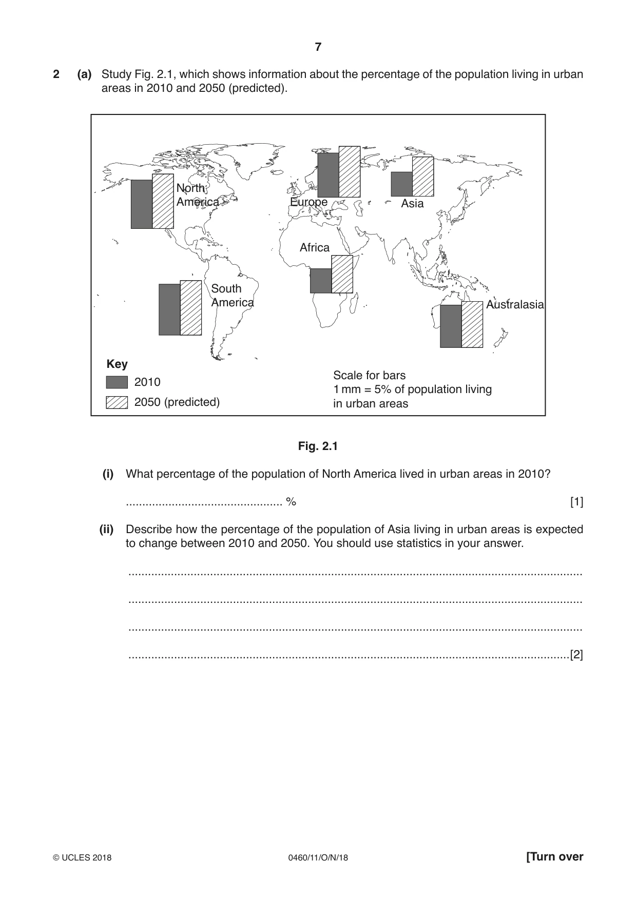 Cambridge IGCSE Geography 0460 2018 Oct/Nov Paper 1 · Variant 1 question paper, page 7 of 32