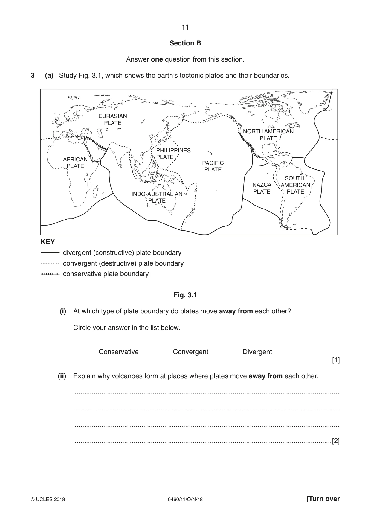 Cambridge IGCSE Geography 0460 2018 Oct/Nov Paper 1 · Variant 1 question paper, page 11 of 32