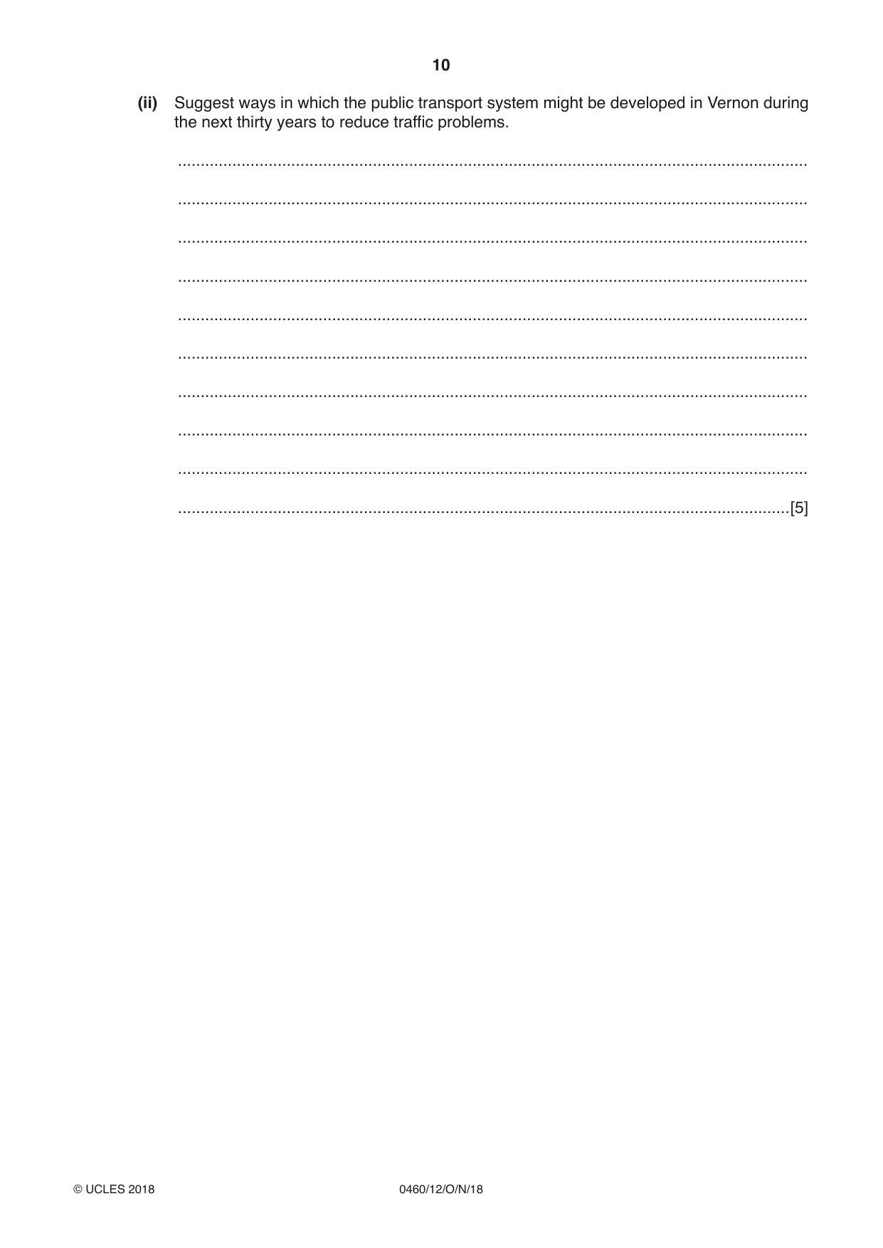 Cambridge IGCSE Geography 0460 2018 Oct/Nov Paper 1 · Variant 2 question paper, page 10 of 32
