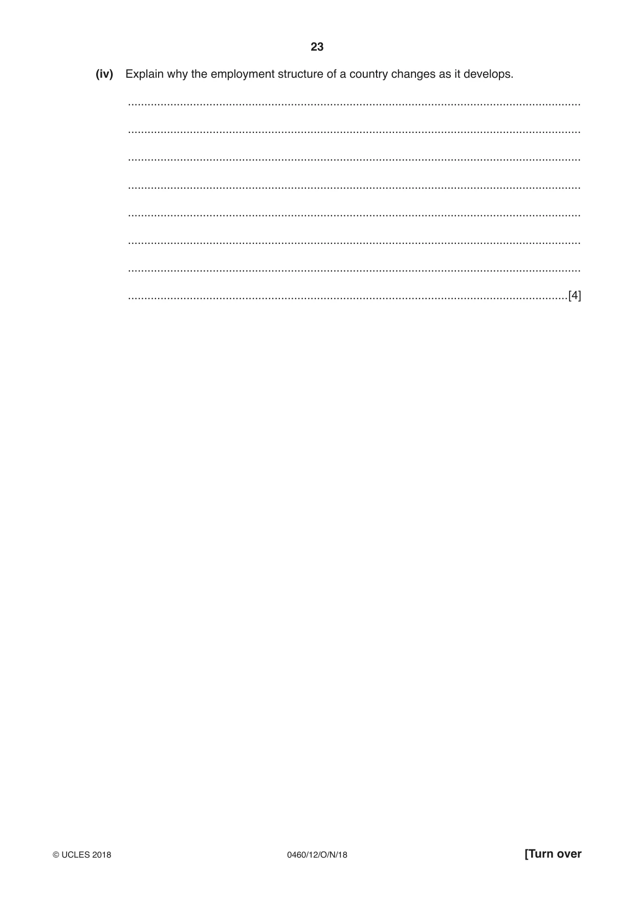 Cambridge IGCSE Geography 0460 2018 Oct/Nov Paper 1 · Variant 2 question paper, page 23 of 32