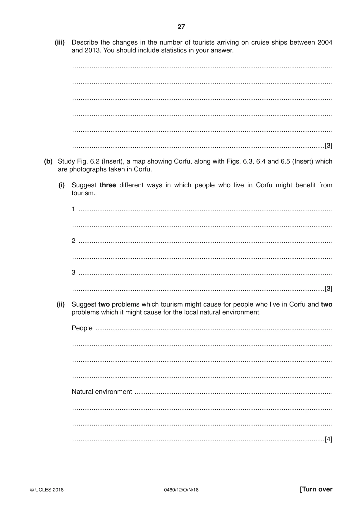 Cambridge IGCSE Geography 0460 2018 Oct/Nov Paper 1 · Variant 2 question paper, page 27 of 32