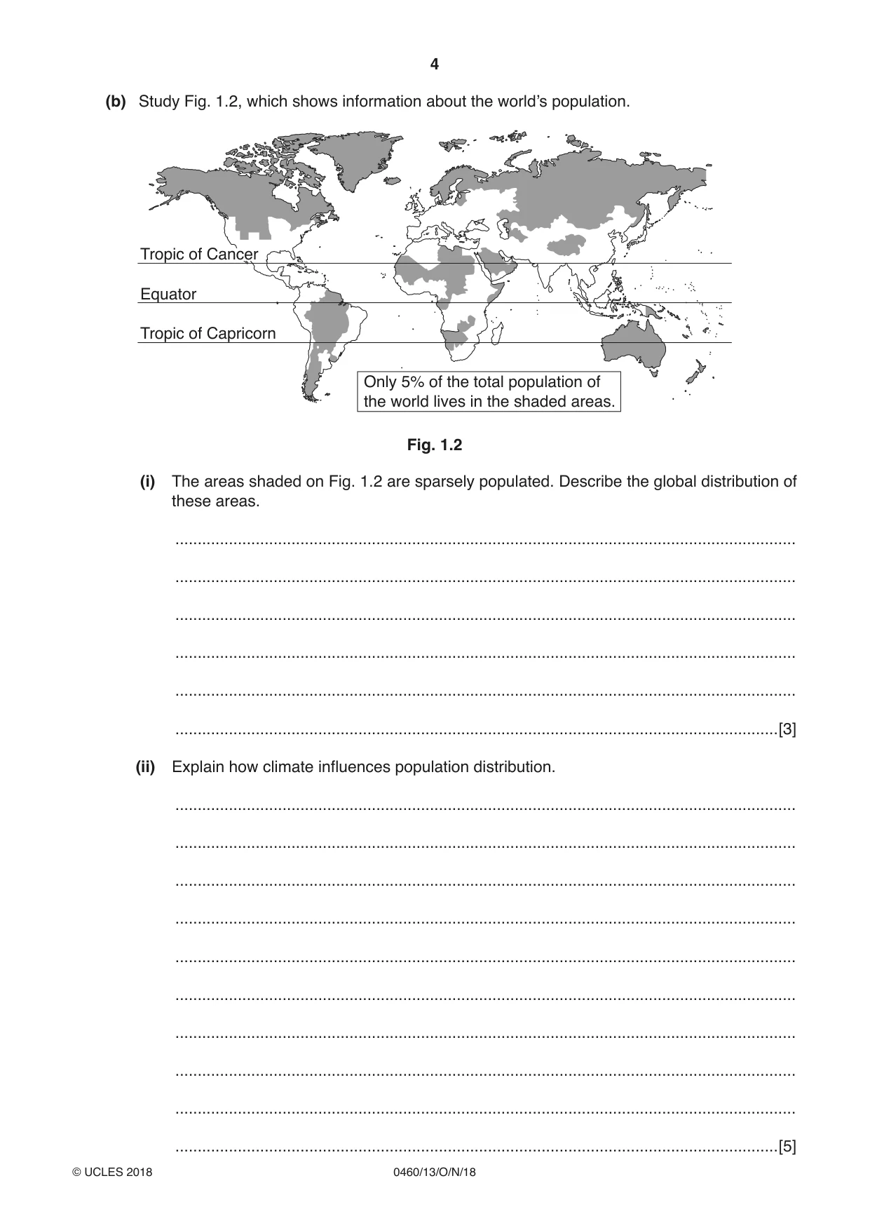 Cambridge IGCSE Geography 0460 2018 Oct/Nov Paper 1 · Variant 3 question paper, page 4 of 28