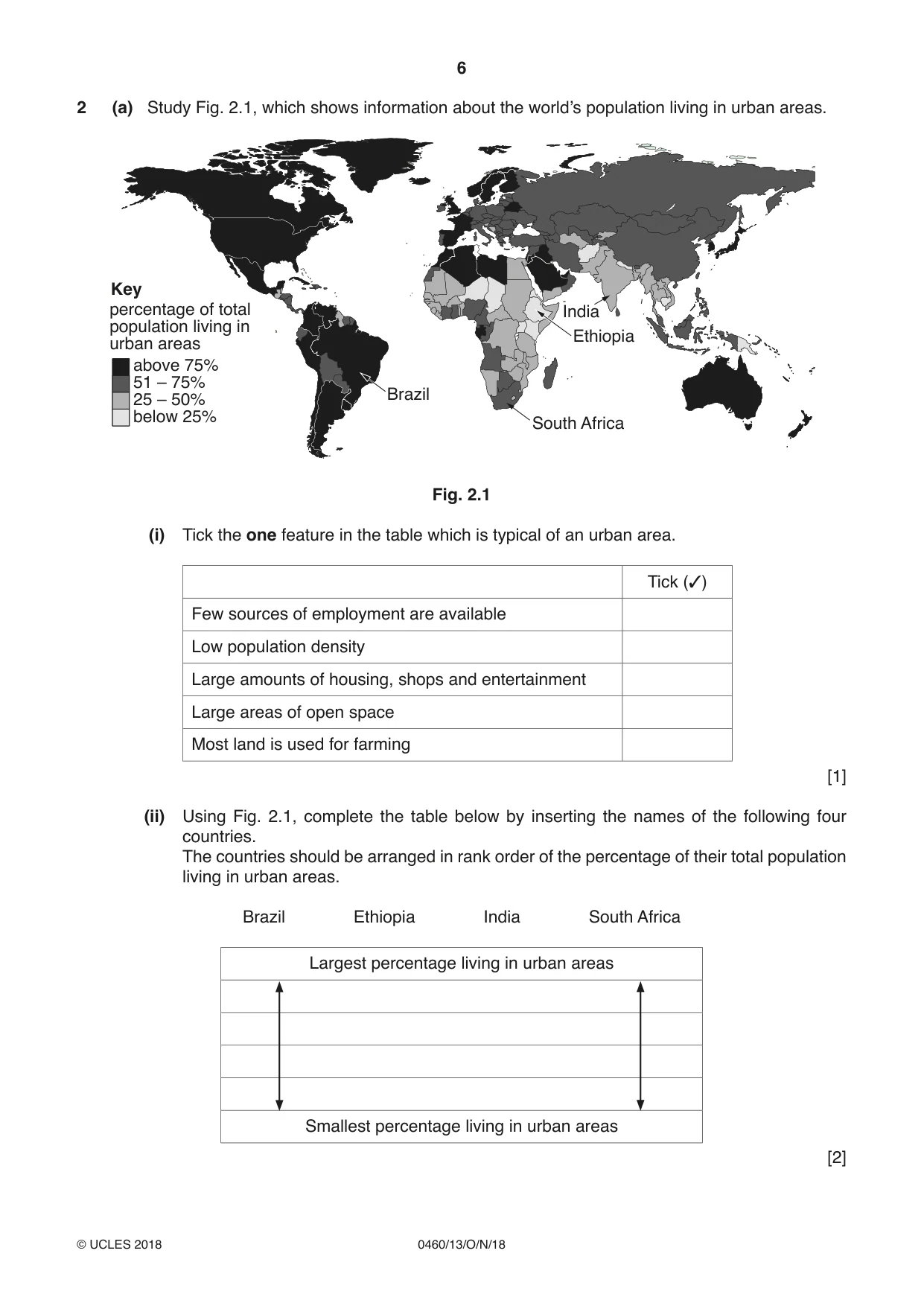 Cambridge IGCSE Geography 0460 2018 Oct/Nov Paper 1 · Variant 3 question paper, page 6 of 28