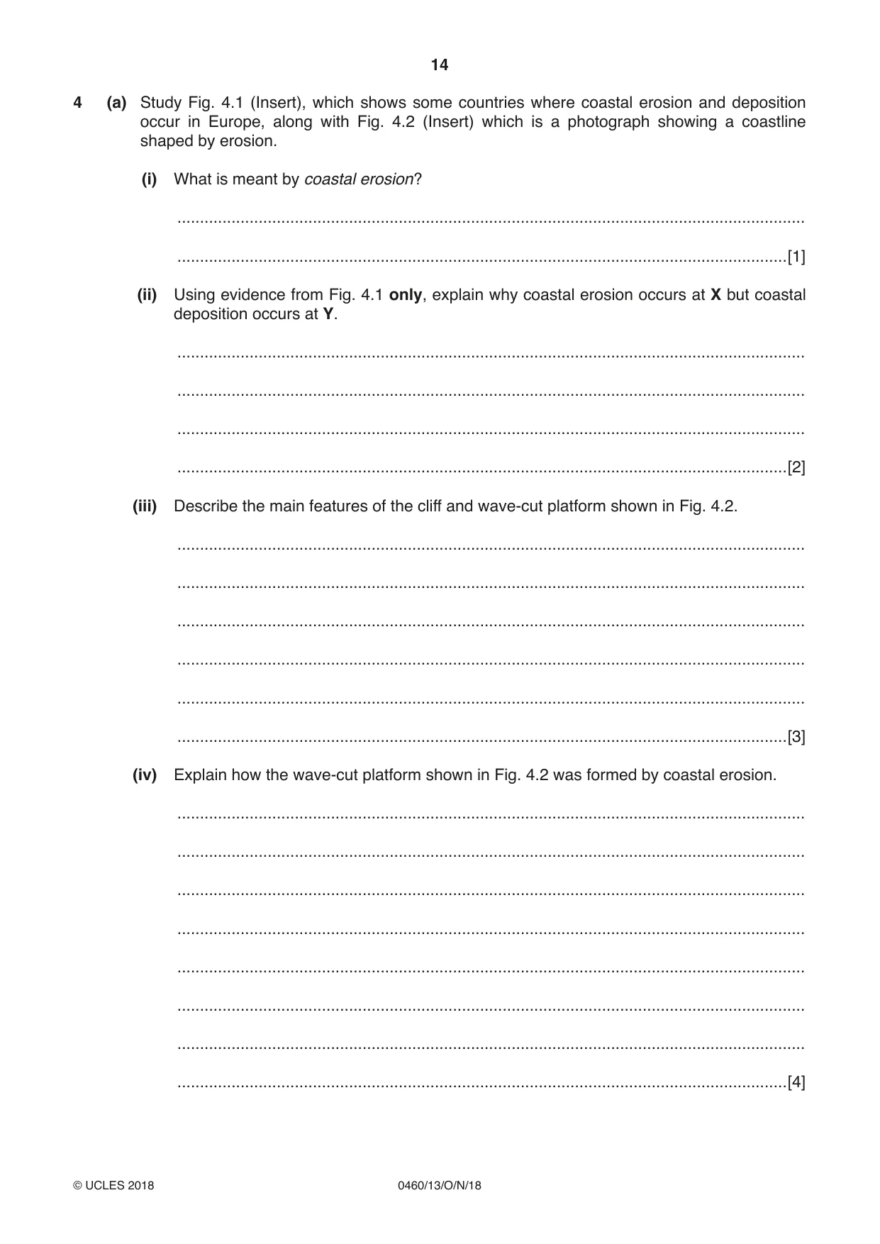Cambridge IGCSE Geography 0460 2018 Oct/Nov Paper 1 · Variant 3 question paper, page 14 of 28