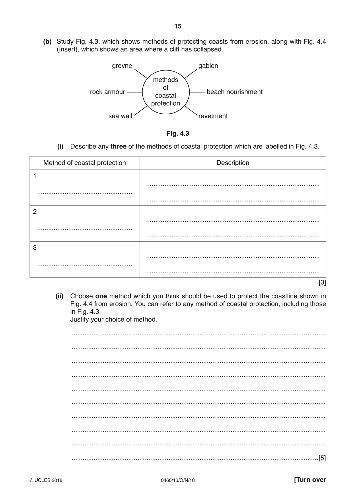 Cambridge IGCSE Geography 0460 2018 Oct/Nov Paper 1 · Variant 3 question paper, page 15 of 28