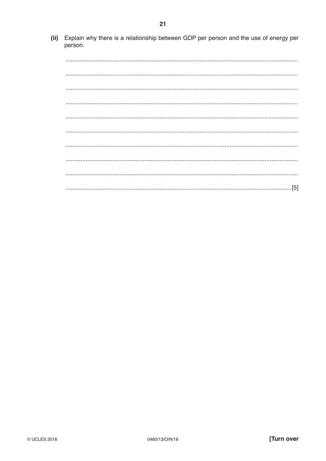 Cambridge IGCSE Geography 0460 2018 Oct/Nov Paper 1 · Variant 3 question paper, page 21 of 28