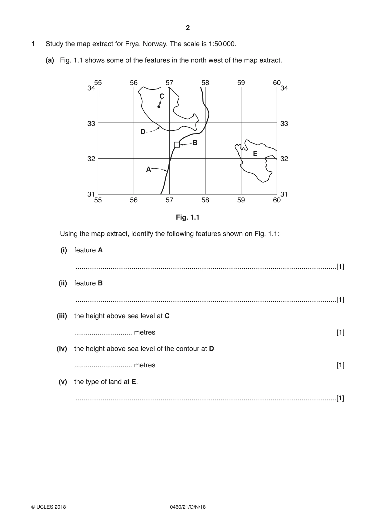 Cambridge IGCSE Geography 0460 2018 Oct/Nov Paper 2 · Variant 1 question paper, page 2 of 20