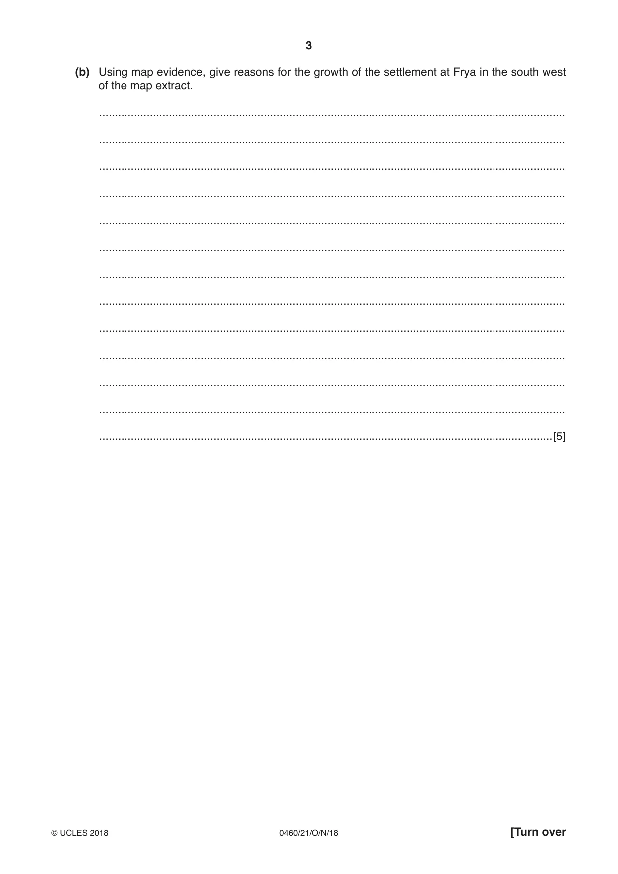 Cambridge IGCSE Geography 0460 2018 Oct/Nov Paper 2 · Variant 1 question paper, page 3 of 20