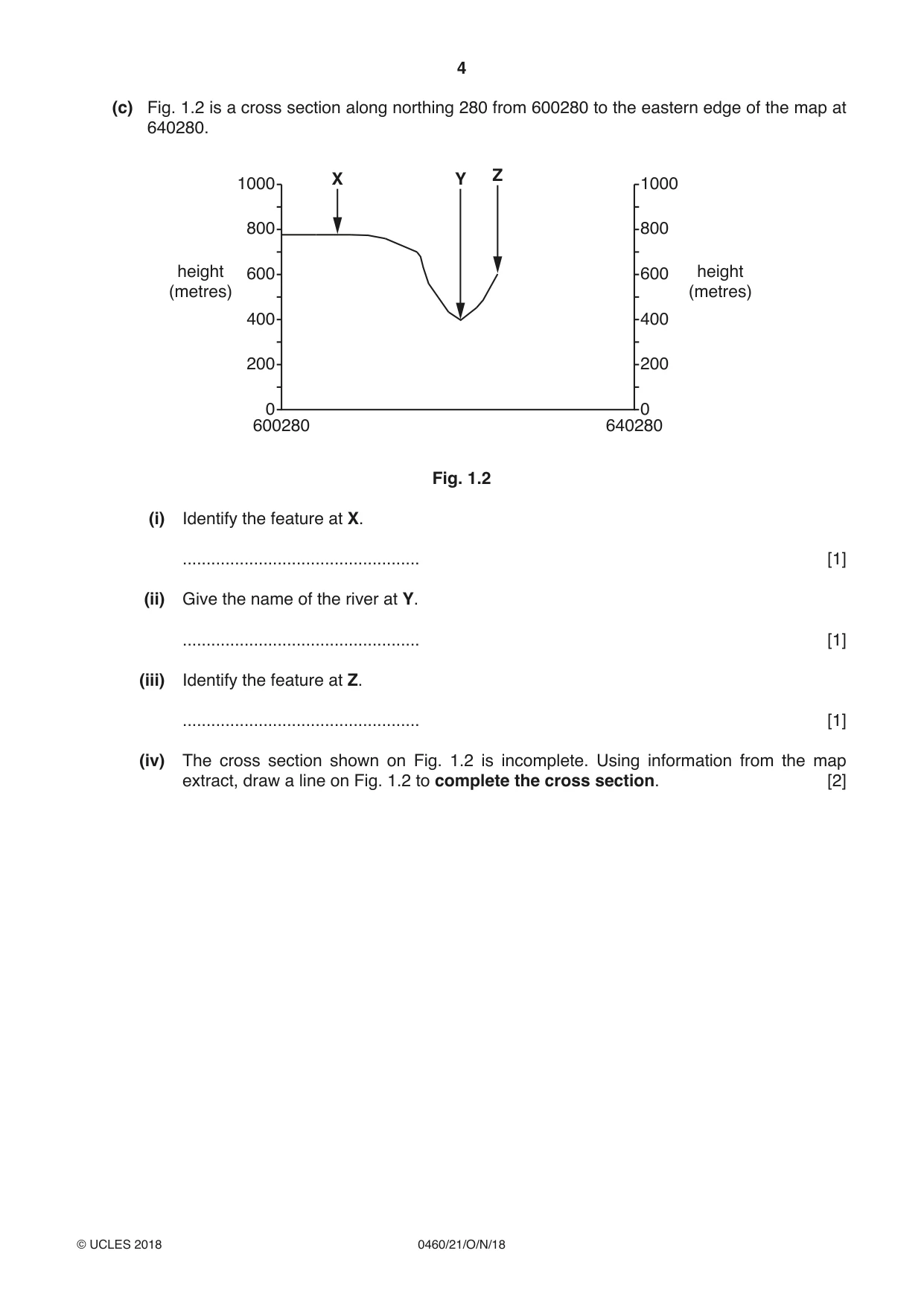 Cambridge IGCSE Geography 0460 2018 Oct/Nov Paper 2 · Variant 1 question paper, page 4 of 20