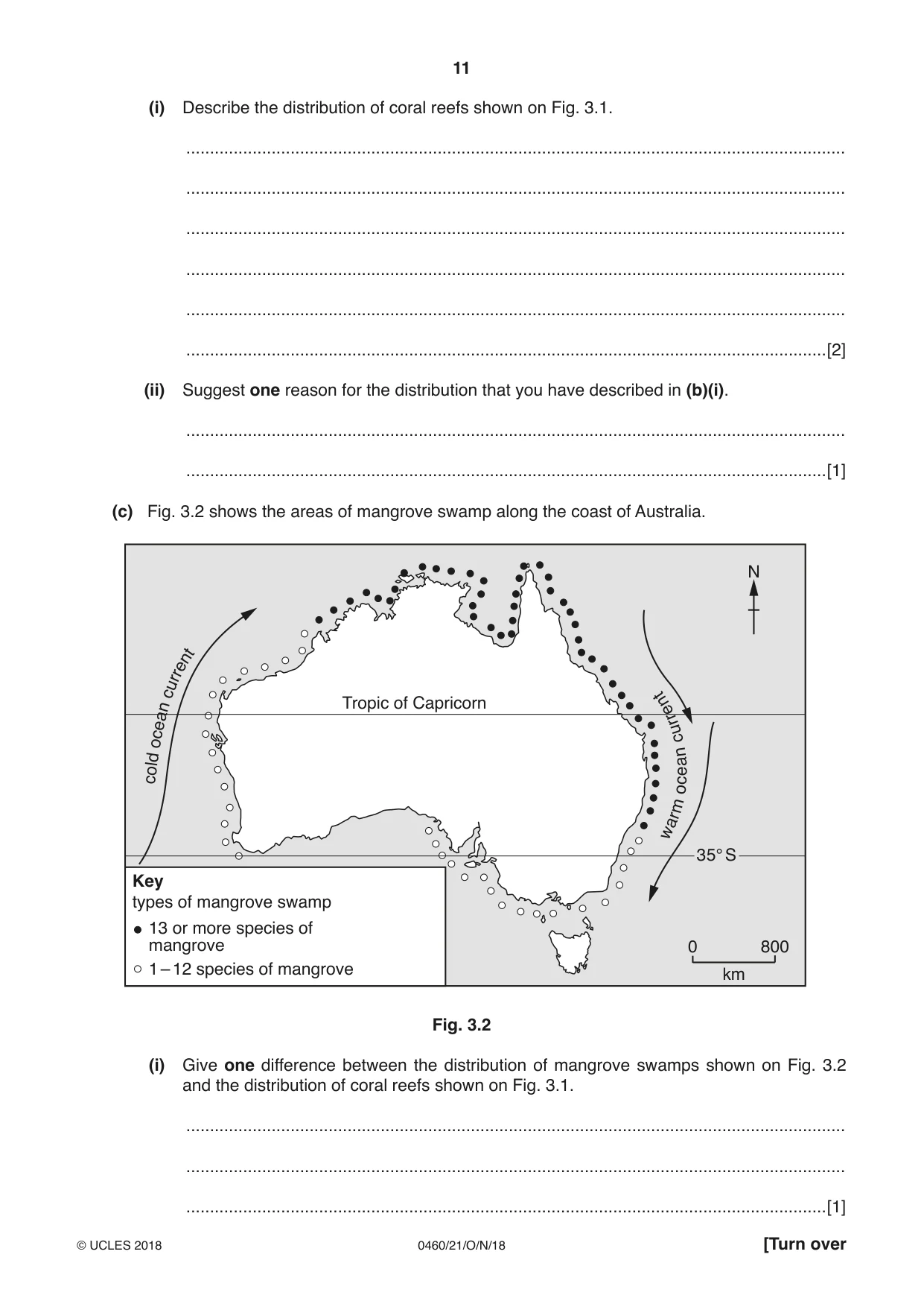 Cambridge IGCSE Geography 0460 2018 Oct/Nov Paper 2 · Variant 1 question paper, page 11 of 20