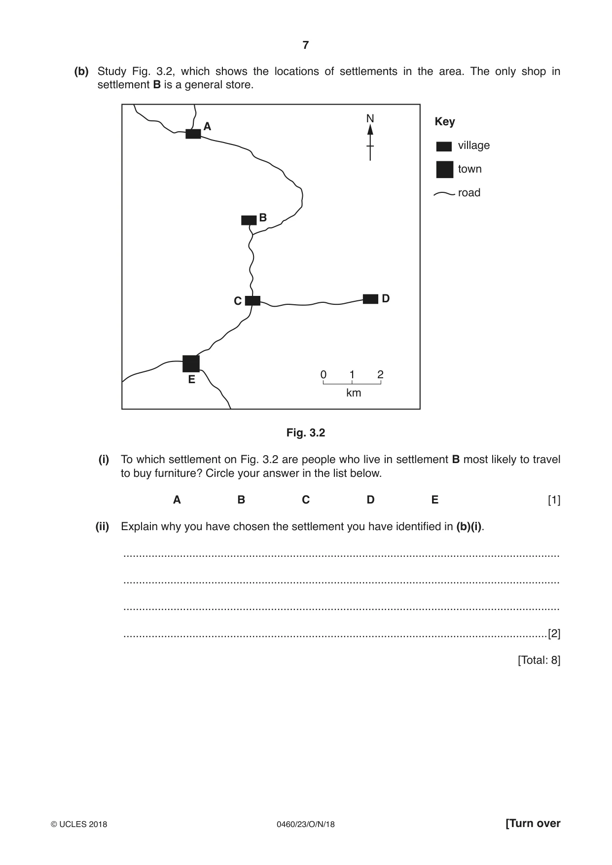 Cambridge IGCSE Geography 0460 2018 Oct/Nov Paper 2 · Variant 3 question paper, page 7 of 16