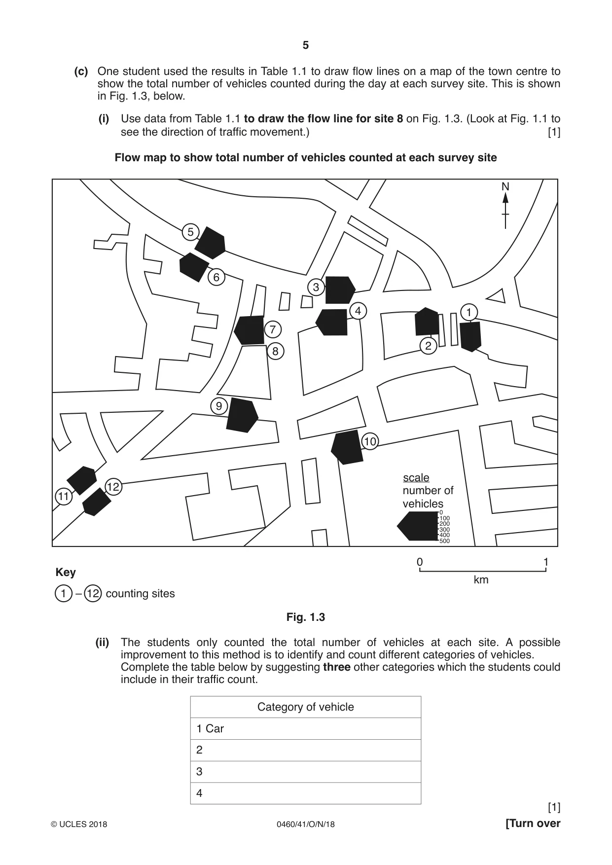 Cambridge IGCSE Geography 0460 2018 Oct/Nov Paper 4 · Variant 1 question paper, page 5 of 20