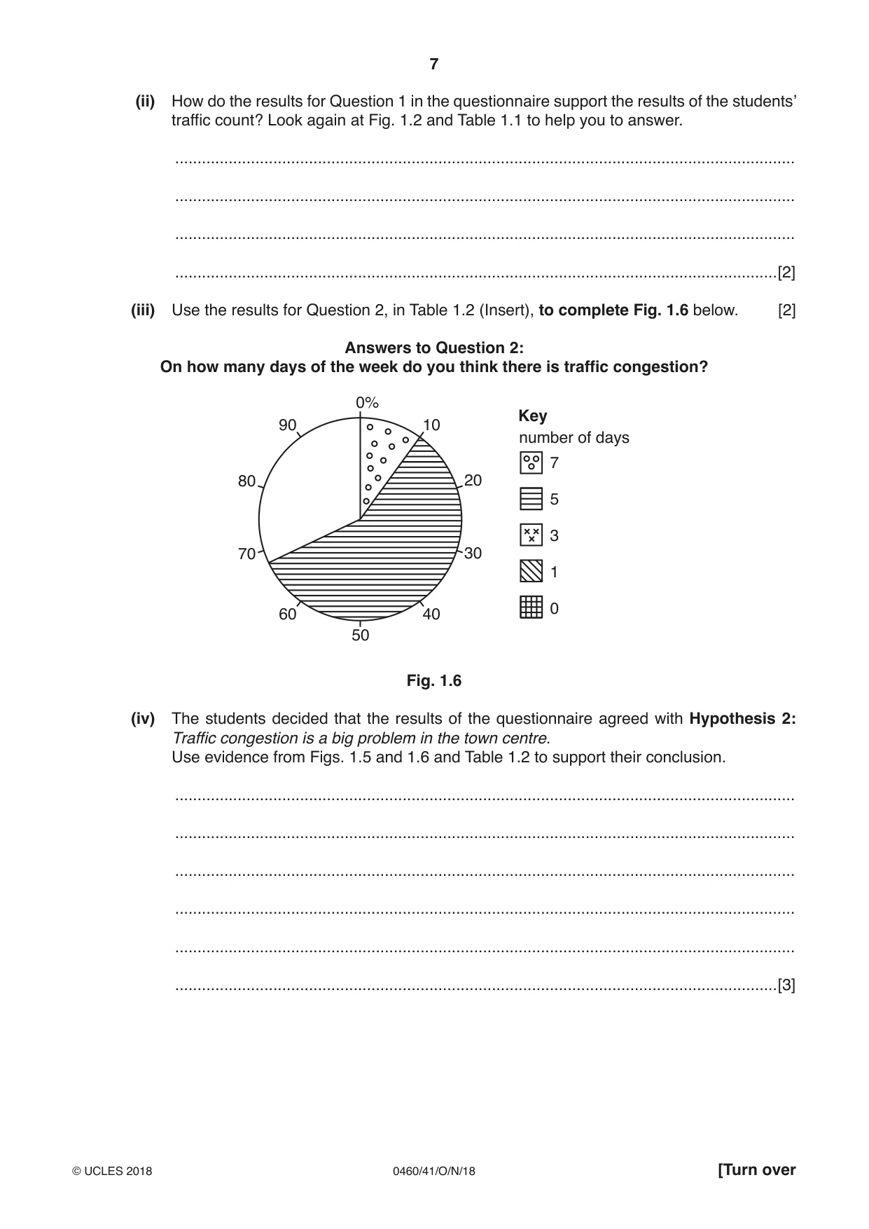 Cambridge IGCSE Geography 0460 2018 Oct/Nov Paper 4 · Variant 1 question paper, page 7 of 20