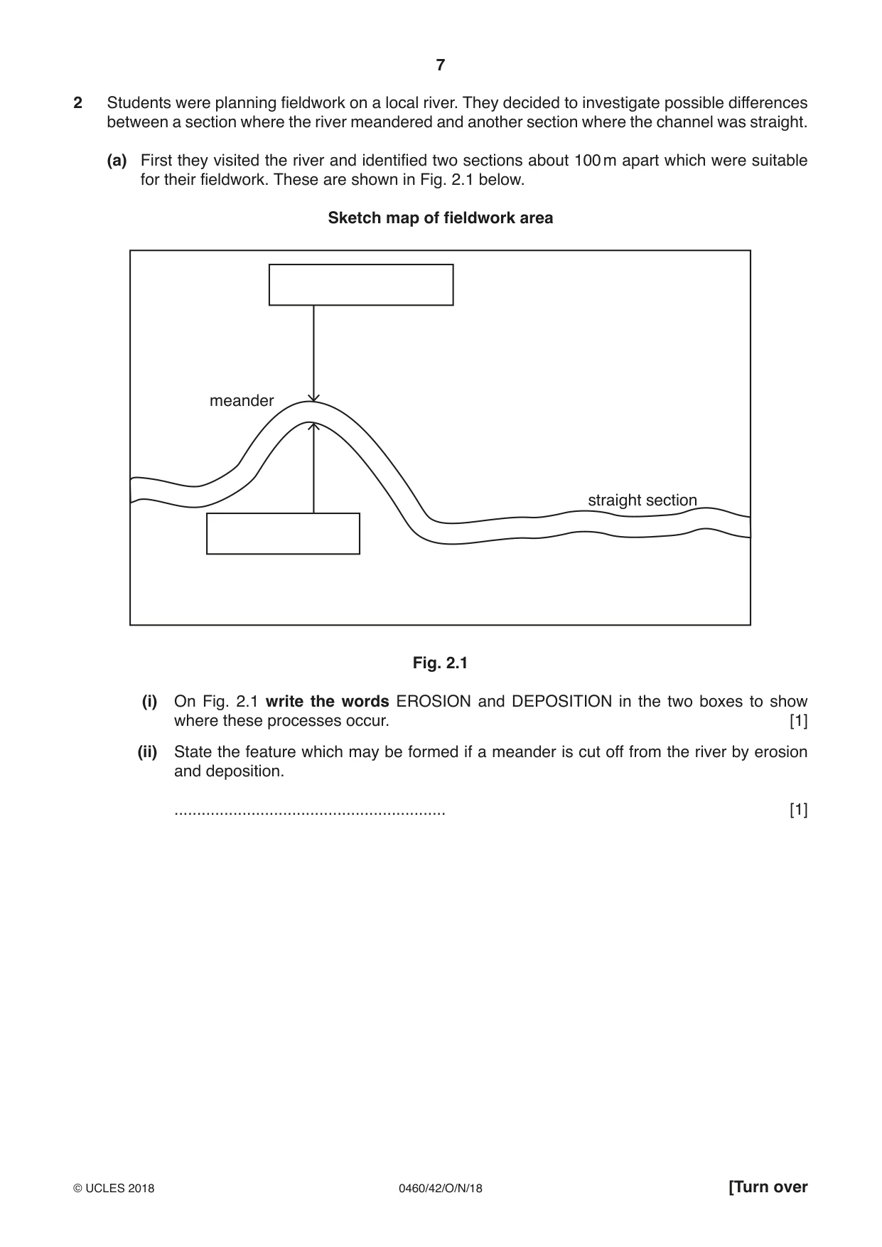 Cambridge IGCSE Geography 0460 2018 Oct/Nov Paper 4 · Variant 2 question paper, page 7 of 20