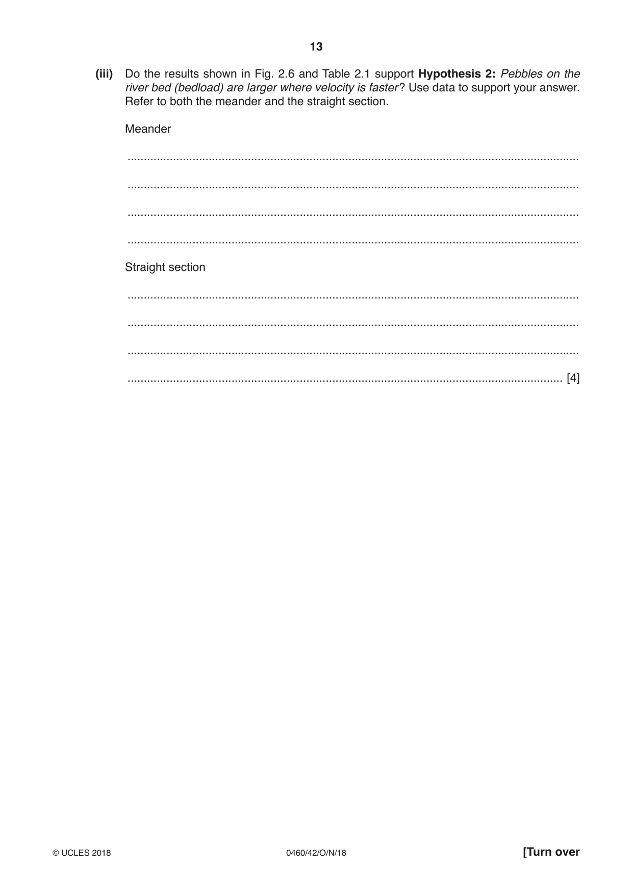 Cambridge IGCSE Geography 0460 2018 Oct/Nov Paper 4 · Variant 2 question paper, page 13 of 20