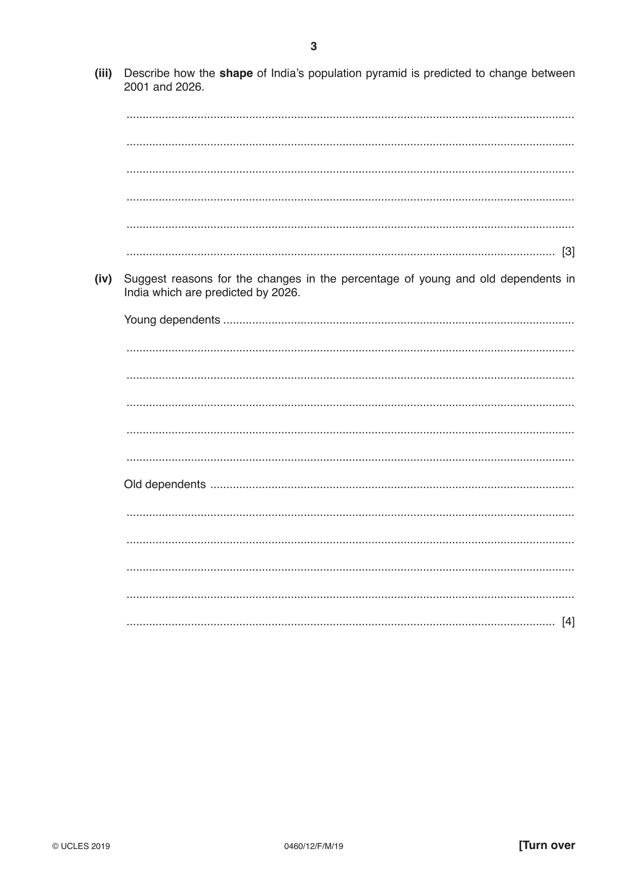 Cambridge IGCSE Geography 0460 2019 Feb/March Paper 1 · Variant 2 question paper, page 3 of 32