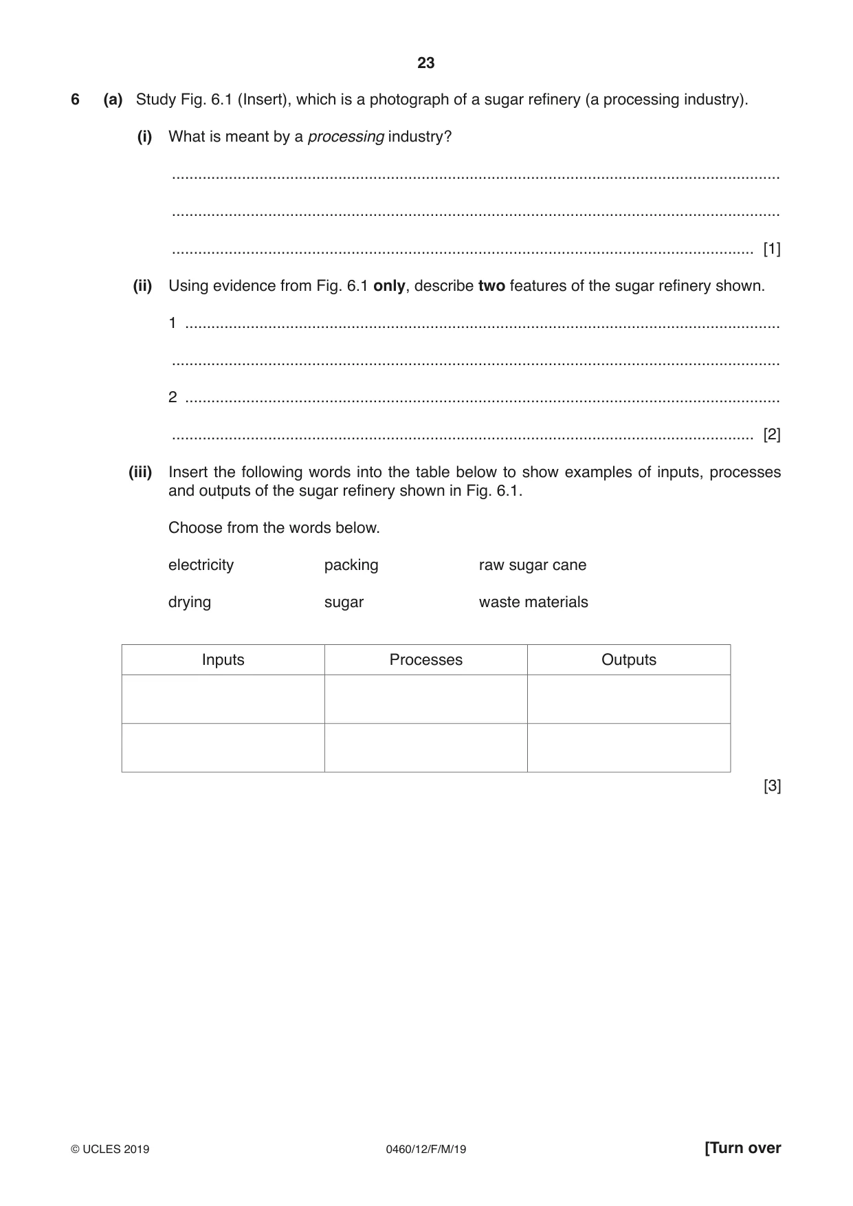 Cambridge IGCSE Geography 0460 2019 Feb/March Paper 1 · Variant 2 question paper, page 23 of 32