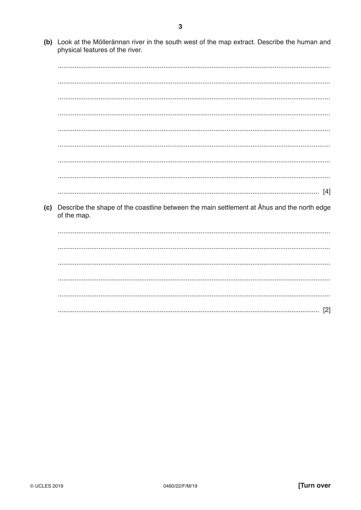 Cambridge IGCSE Geography 0460 2019 Feb/March Paper 2 · Variant 2 question paper, page 3 of 20