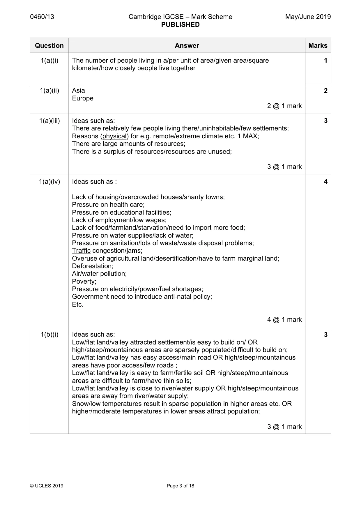 Mark scheme, page 3 of 18