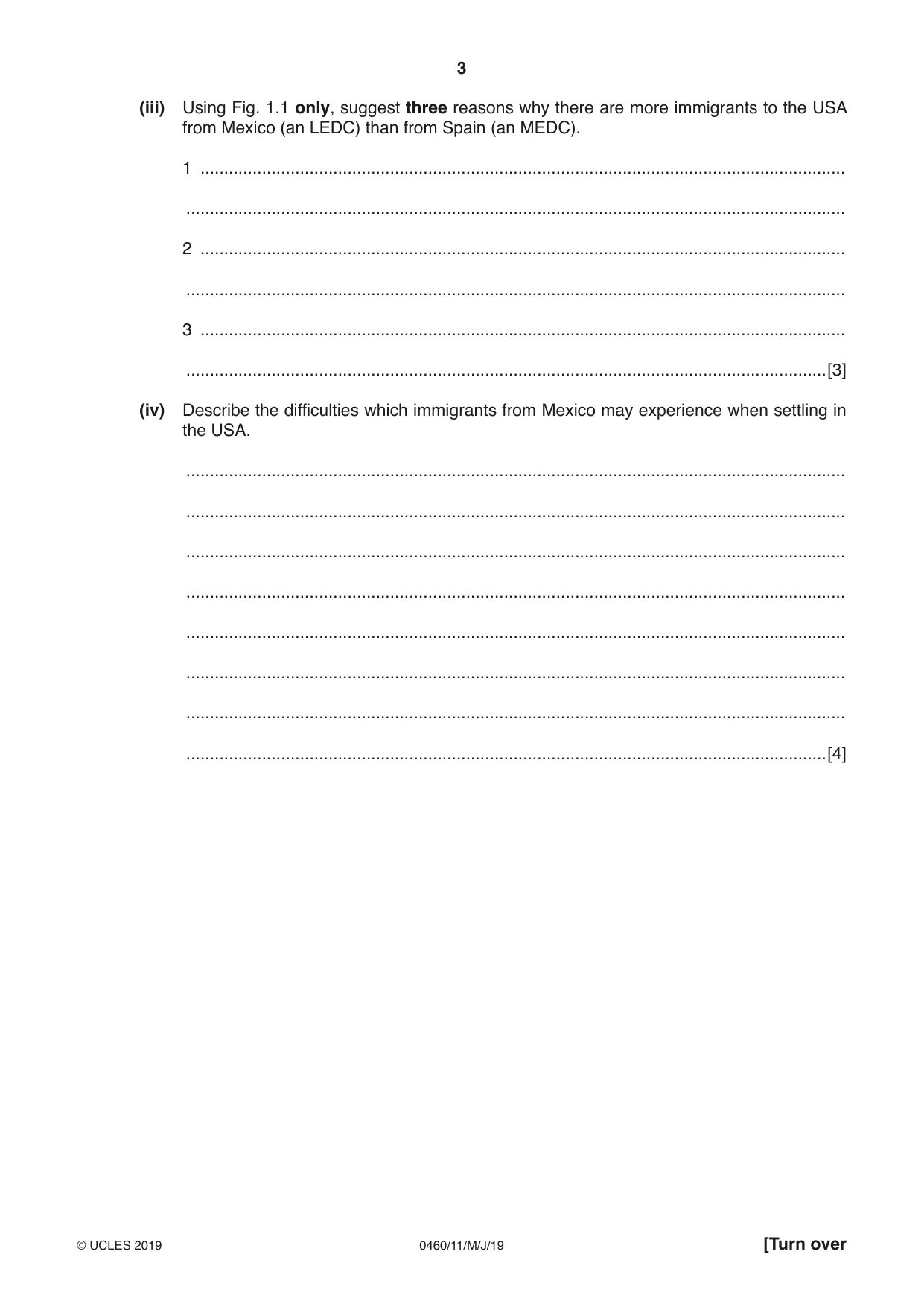 Cambridge IGCSE Geography 0460 2019 May/June Paper 1 · Variant 1 question paper, page 3 of 32