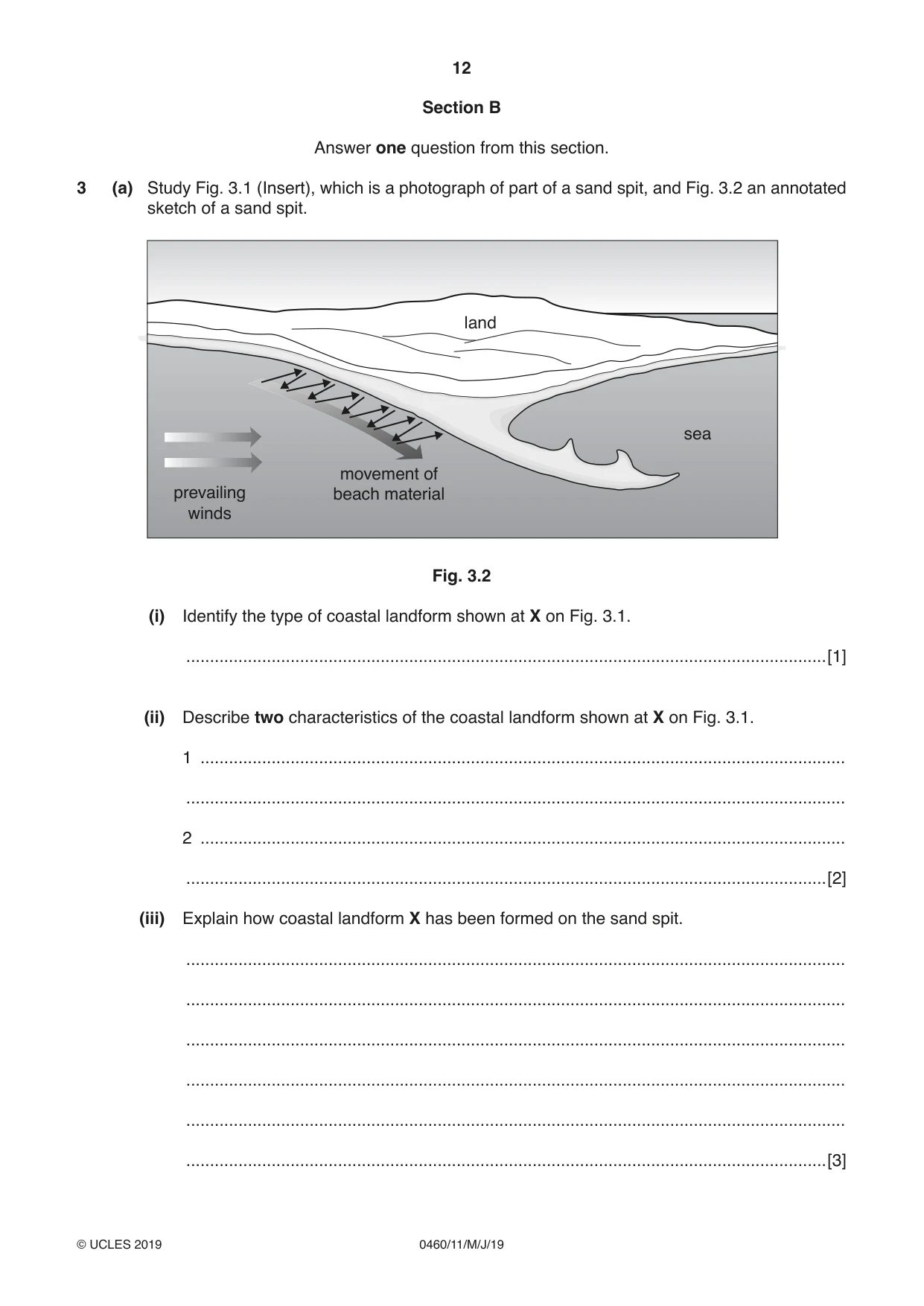 Cambridge IGCSE Geography 0460 2019 May/June Paper 1 · Variant 1 question paper, page 12 of 32