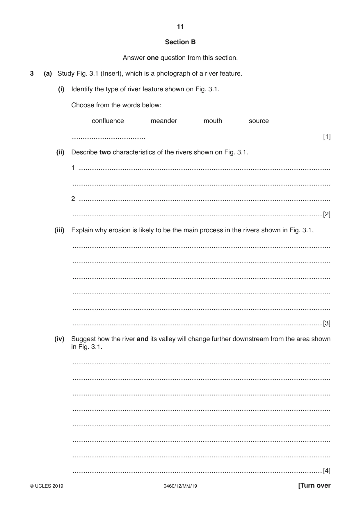 Cambridge IGCSE Geography 0460 2019 May/June Paper 1 · Variant 2 question paper, page 11 of 28